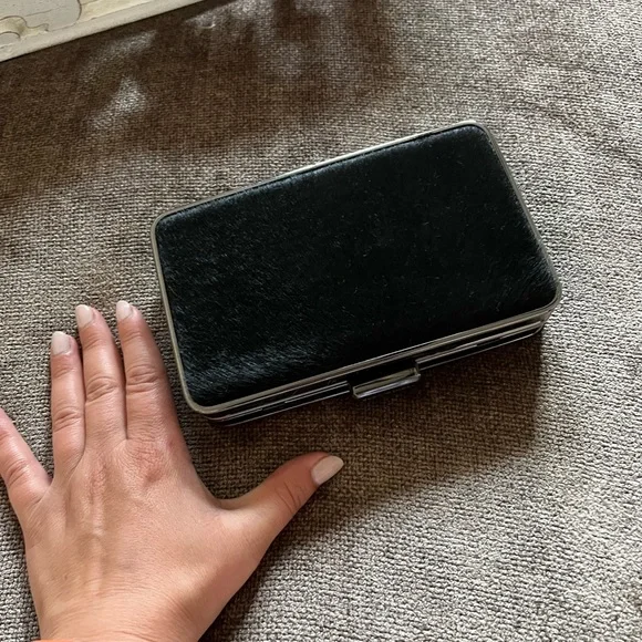 Michael Kors Black Calf Hair & Leather Clutch with 2 detachable straps - Picture 2 of 10